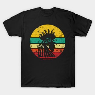 Retro Sunset Rooster T-Shirt